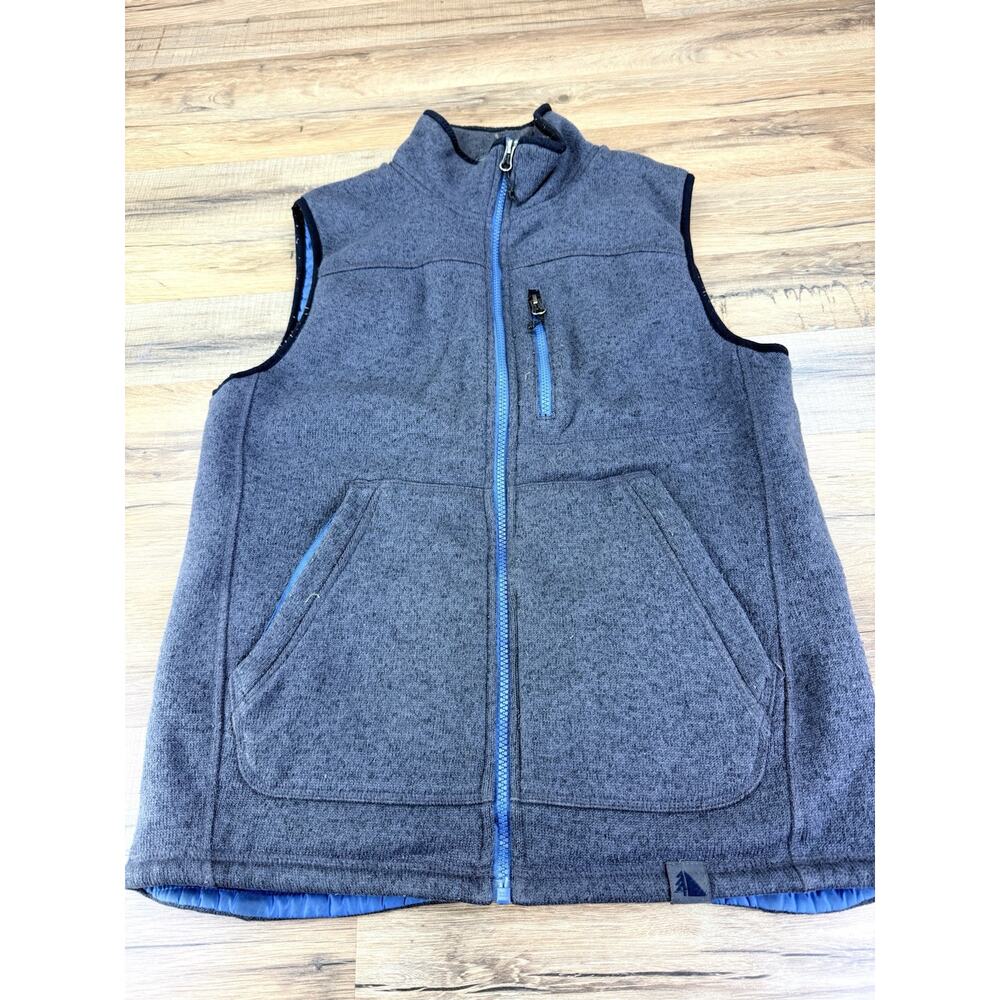 LL Bean Men’s Small Gray Fleece Vest Full Zip